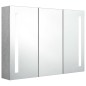 vidaXL LED-Spiegelschrank fürs Bad Betongrau 89x14x62 cm vidaXL LED-Spiegelschrank fürs Bad Betongrau 89x14x62 cm