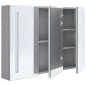 vidaXL LED-Spiegelschrank fürs Bad Betongrau 89x14x62 cm vidaXL LED-Spiegelschrank fürs Bad Betongrau 89x14x62 cm