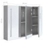 vidaXL LED-Spiegelschrank fürs Bad Betongrau 89x14x62 cm vidaXL LED-Spiegelschrank fürs Bad Betongrau 89x14x62 cm