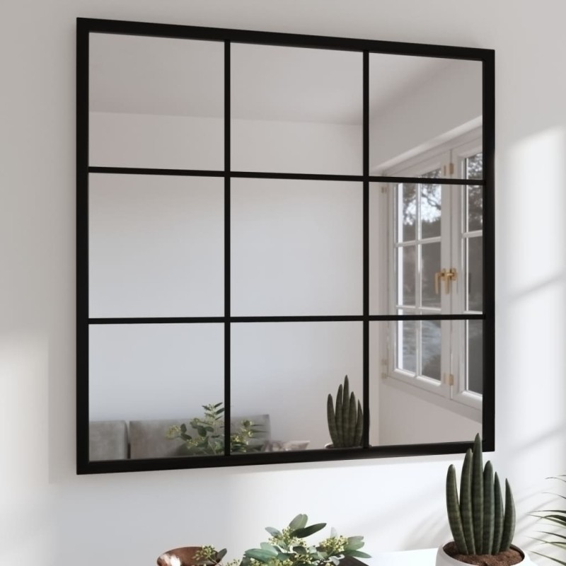 vidaXL Wandspiegel Schwarz 60x60 cm Metall vidaXL Wandspiegel Schwarz 60x60 cm Metall