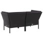 8-tlg. Garten-Lounge-Set mit Auflagen Poly Rattan Schwarz 8-tlg. Garten-Lounge-Set mit Auflagen Poly Rattan Schwarz