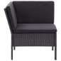 8-tlg. Garten-Lounge-Set mit Auflagen Poly Rattan Schwarz 8-tlg. Garten-Lounge-Set mit Auflagen Poly Rattan Schwarz
