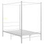 vidaXL Himmelbett Weiß Metall 120x200 cm vidaXL Himmelbett Weiß Metall 120x200 cm