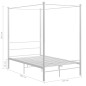 vidaXL Himmelbett Weiß Metall 120x200 cm vidaXL Himmelbett Weiß Metall 120x200 cm