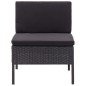 8-tlg. Garten-Lounge-Set mit Auflagen Poly Rattan Schwarz 8-tlg. Garten-Lounge-Set mit Auflagen Poly Rattan Schwarz