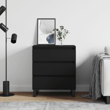 vidaXL Sideboard Schwarz 60x35x70 cm Holzwerkstoff