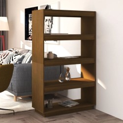vidaXL Bücherregal/Raumteiler Honigbraun 80x35x135cm Massivholz Kiefer