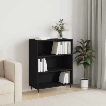 vidaXL Bücherregal Schwarz 69,5x32,5x90 cm Holzwerkstoff