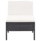 6-tlg. Garten-Lounge-Set mit Auflagen Poly Rattan Schwarz 6-tlg. Garten-Lounge-Set mit Auflagen Poly Rattan Schwarz