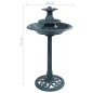 vidaXL Vogelbad mit Springbrunnen Grün 50×91 cm Kunststoff vidaXL Vogelbad mit Springbrunnen Grün 50×91 cm Kunststoff