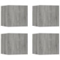 vidaXL TV-Wandschrank 4 Stk. Grau Sonoma 30,5x30x30 cm vidaXL TV-Wandschrank 4 Stk. Grau Sonoma 30,5x30x30 cm