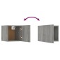 vidaXL TV-Wandschrank 4 Stk. Grau Sonoma 30,5x30x30 cm vidaXL TV-Wandschrank 4 Stk. Grau Sonoma 30,5x30x30 cm
