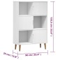 vidaXL Bücherregal MOLDE Weiß 90x35x133,5 cm Massivholz Kiefer vidaXL Bücherregal MOLDE Weiß 90x35x133,5 cm Massivholz Kiefer