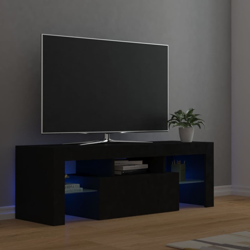 vidaXL TV-Schrank mit LED-Leuchten Schwarz 120x35x40 cm vidaXL TV-Schrank mit LED-Leuchten Schwarz 120x35x40 cm