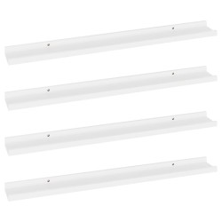 vidaXL Wandregale 4 Stk. Weiß 80x9x3 cm