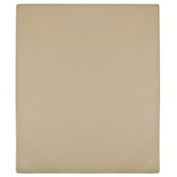 vidaXL Spannbettlaken Jersey Taupe 90x200 cm Baumwolle