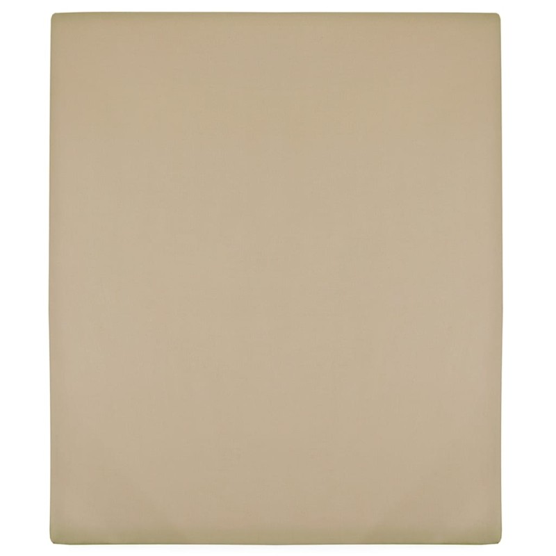 vidaXL Spannbettlaken Jersey Taupe 90x200 cm Baumwolle vidaXL Spannbettlaken Jersey Taupe 90x200 cm Baumwolle