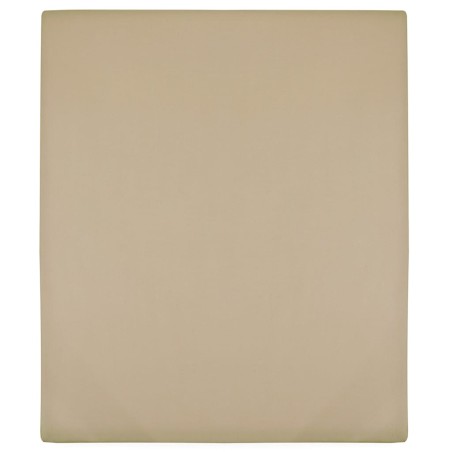 vidaXL Spannbettlaken Jersey Taupe 90x200 cm Baumwolle