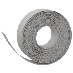 vidaXL Rasenkante Grau 10 m 15 cm Polyethylen