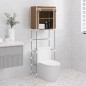 vidaXL Toilettenregal 2 Ablagen Braun 56x30x170 cm Eisen vidaXL Toilettenregal 2 Ablagen Braun 56x30x170 cm Eisen