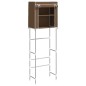 vidaXL Toilettenregal 2 Ablagen Braun 56x30x170 cm Eisen vidaXL Toilettenregal 2 Ablagen Braun 56x30x170 cm Eisen