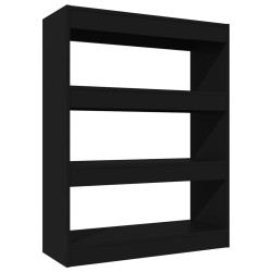 vidaXL Bücherregal/Raumteiler Schwarz 80x30x103 cm Holzwerkstoff