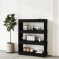 vidaXL Bücherregal/Raumteiler Schwarz 80x30x103 cm Holzwerkstoff vidaXL Bücherregal/Raumteiler Schwarz 80x30x103 cm Holzwerkstoff