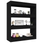 vidaXL Bücherregal/Raumteiler Schwarz 80x30x103 cm Holzwerkstoff vidaXL Bücherregal/Raumteiler Schwarz 80x30x103 cm Holzwerkstoff