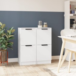vidaXL Sideboards 2 Stk. Weiß 30x30x70 cm Holzwerkstoff