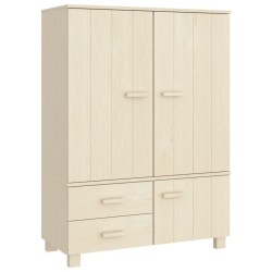 vidaXL Kleiderschrank HAMAR Honigbraun 99x45x137 cm Massivholz Kiefer