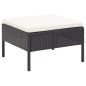 6-tlg. Garten-Lounge-Set mit Auflagen Poly Rattan Schwarz 6-tlg. Garten-Lounge-Set mit Auflagen Poly Rattan Schwarz
