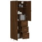 Highboard Braun Eichen-Optik 69,5x34x180 cm Holzwerkstoff Highboard Braun Eichen-Optik 69,5x34x180 cm Holzwerkstoff