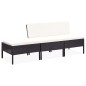 vidaXL 3-tlg. Garten-Lounge-Set mit Auflagen Poly Rattan Schwarz vidaXL 3-tlg. Garten-Lounge-Set mit Auflagen Poly Rattan Schwarz