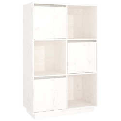 vidaXL Highboard Weiß 74x35x117 cm Massivholz Kiefer