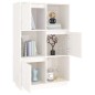 vidaXL Highboard Weiß 74x35x117 cm Massivholz Kiefer vidaXL Highboard Weiß 74x35x117 cm Massivholz Kiefer