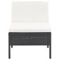 vidaXL 3-tlg. Garten-Lounge-Set mit Auflagen Poly Rattan Schwarz vidaXL 3-tlg. Garten-Lounge-Set mit Auflagen Poly Rattan Schwarz
