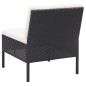 vidaXL 3-tlg. Garten-Lounge-Set mit Auflagen Poly Rattan Schwarz vidaXL 3-tlg. Garten-Lounge-Set mit Auflagen Poly Rattan Schwarz