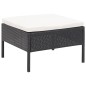 vidaXL 3-tlg. Garten-Lounge-Set mit Auflagen Poly Rattan Schwarz vidaXL 3-tlg. Garten-Lounge-Set mit Auflagen Poly Rattan Schwarz