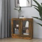 vidaXL Vitrinenschrank Räuchereiche 82,5x30,5x80 cm Holzwerkstoff vidaXL Vitrinenschrank Räuchereiche 82,5x30,5x80 cm Holzwerkstoff