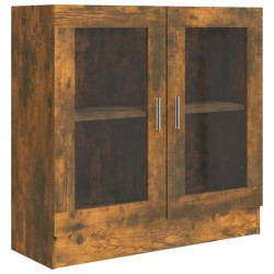 vidaXL Vitrinenschrank Räuchereiche 82,5x30,5x80 cm Holzwerkstoff