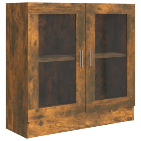 vidaXL Vitrinenschrank Räuchereiche 82,5x30,5x80 cm Holzwerkstoff