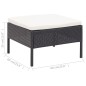 vidaXL 3-tlg. Garten-Lounge-Set mit Auflagen Poly Rattan Schwarz vidaXL 3-tlg. Garten-Lounge-Set mit Auflagen Poly Rattan Schwarz