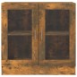 vidaXL Vitrinenschrank Räuchereiche 82,5x30,5x80 cm Holzwerkstoff vidaXL Vitrinenschrank Räuchereiche 82,5x30,5x80 cm Holzwerkstoff