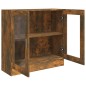 vidaXL Vitrinenschrank Räuchereiche 82,5x30,5x80 cm Holzwerkstoff vidaXL Vitrinenschrank Räuchereiche 82,5x30,5x80 cm Holzwerkstoff
