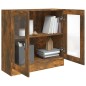 vidaXL Vitrinenschrank Räuchereiche 82,5x30,5x80 cm Holzwerkstoff vidaXL Vitrinenschrank Räuchereiche 82,5x30,5x80 cm Holzwerkstoff