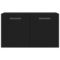 vidaXL Wandschrank Schwarz 60x36,5x35 cm Holzwerkstoff