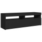 vidaXL TV-Schrank mit LED-Leuchten Schwarz 120x35x40 cm vidaXL TV-Schrank mit LED-Leuchten Schwarz 120x35x40 cm