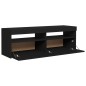 vidaXL TV-Schrank mit LED-Leuchten Schwarz 120x35x40 cm vidaXL TV-Schrank mit LED-Leuchten Schwarz 120x35x40 cm