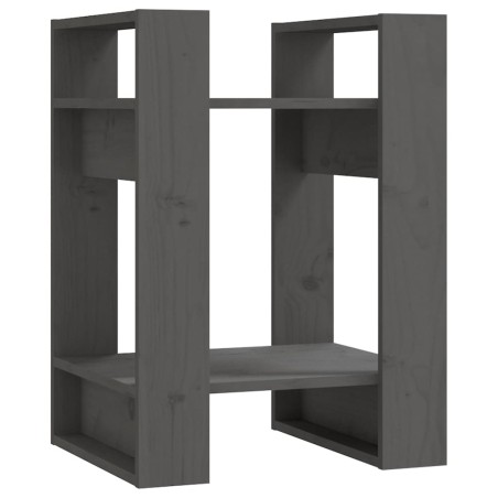 vidaXL Bücherregal/Raumteiler Grau 41x35x57 cm Massivholz Kiefer