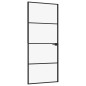 vidaXL Innentür Schwarz 83x201,5 cm Hartglas & Aluminium Schlank vidaXL Innentür Schwarz 83x201,5 cm Hartglas & Aluminium Schlank